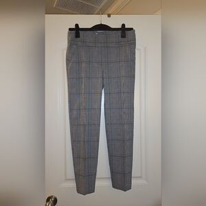 Soho Black and Blue Checkered Plaid Pants Size Large Worn Once Dry Cleaned